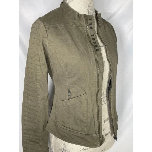 Star Wars Rogue One Jyn Erso Hot Topic Green Rebel Jacket Juniors Size SMALL - Picture 9 of 12